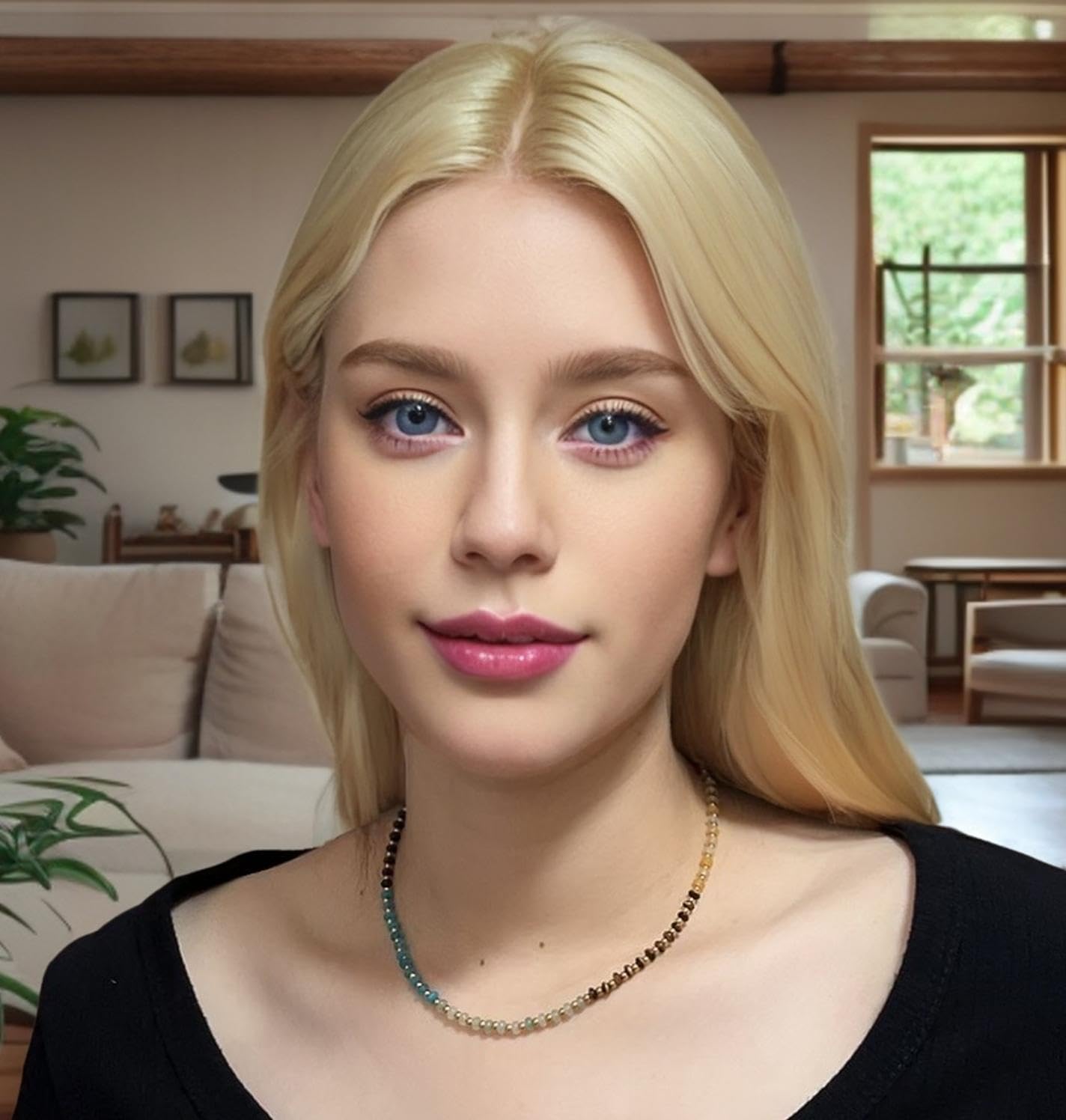 Aleasha Gemstone Beaded Choker Spinel Lapis Lazuli Amethyst Turquoise 14" Necklace for Women Gold Stainless Steel Handmade Strand Boho Jewelry - Image 2