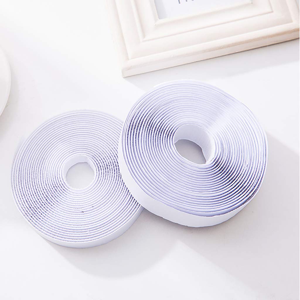 Auto Adhesivo Doble Cara 25m, Cinta de Gancho Cinta Autoadhesiva Fuerte Pegajoso Doble Cara, para plásticos, Piso, Puerta, vidrios. - Blanco 3cm Ancho
