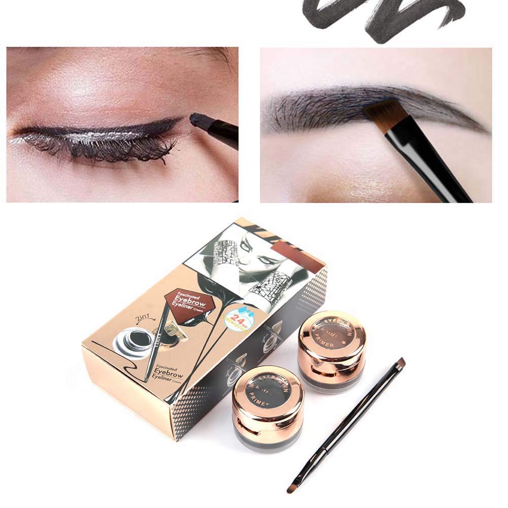 Crema per sopracciglia e eyeliner con tampone, polvere per Crema per sopracciglia e eyeliner con tampone, polvere per
