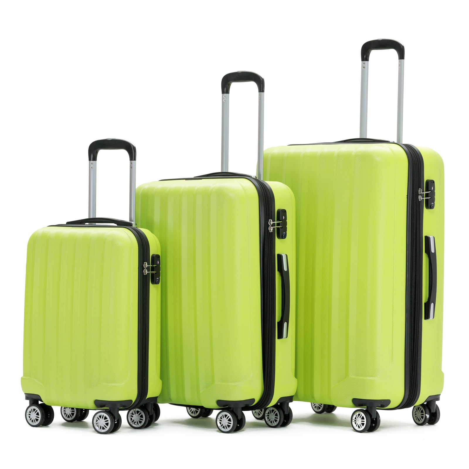 BEIBYE TSA-Schloß 2080 Hangepäck Zwillingsrollen neu Reisekoffer Koffer Trolley Hartschale Set-XL-L-M(Boardcase)
