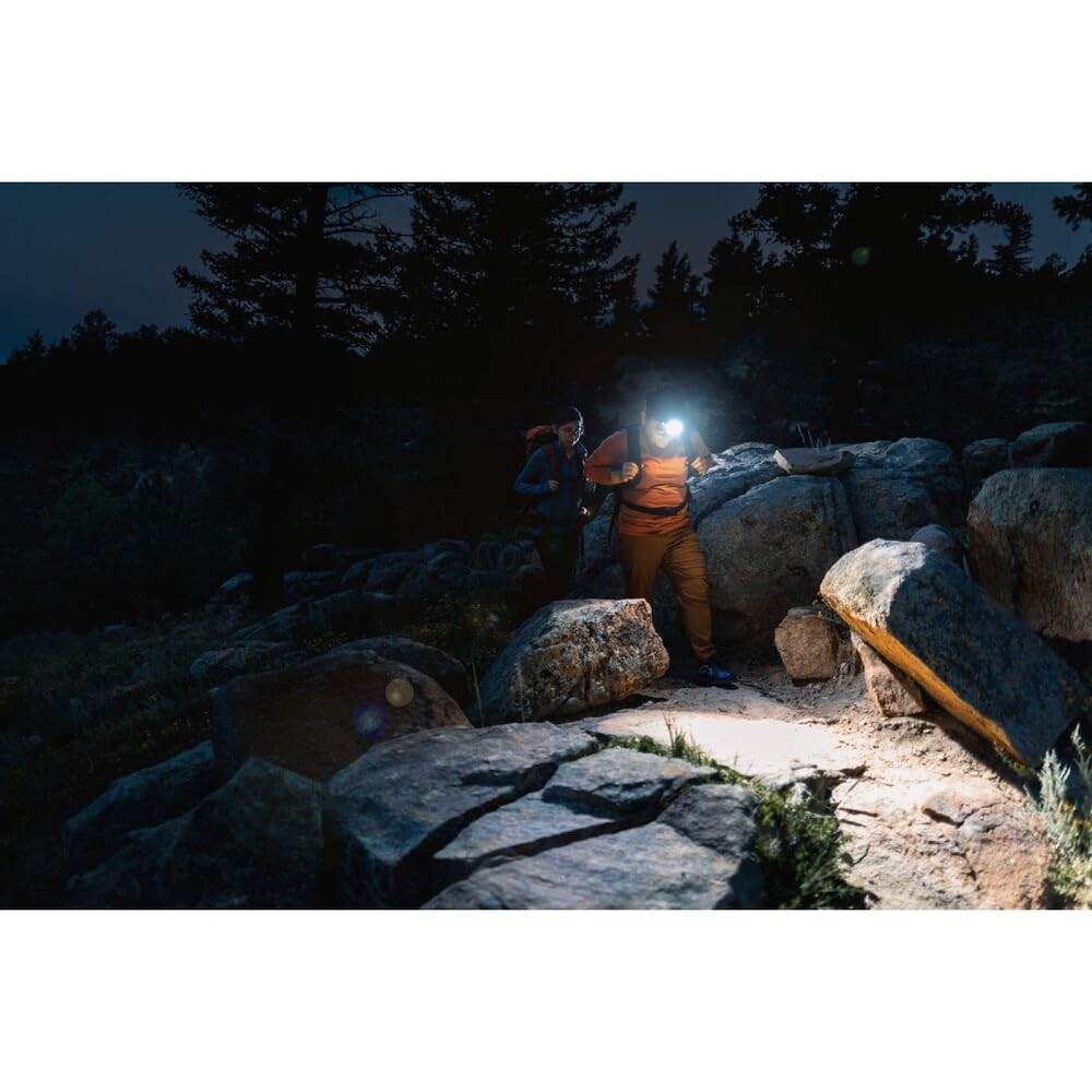 NEBO Transcend 1500 Linterna frontal recargable por USB para camping, senderismo, espeleología, pesca, luz frontal brillante impermeable resistente a los impactos con 5 modos de luz, correa ajustable