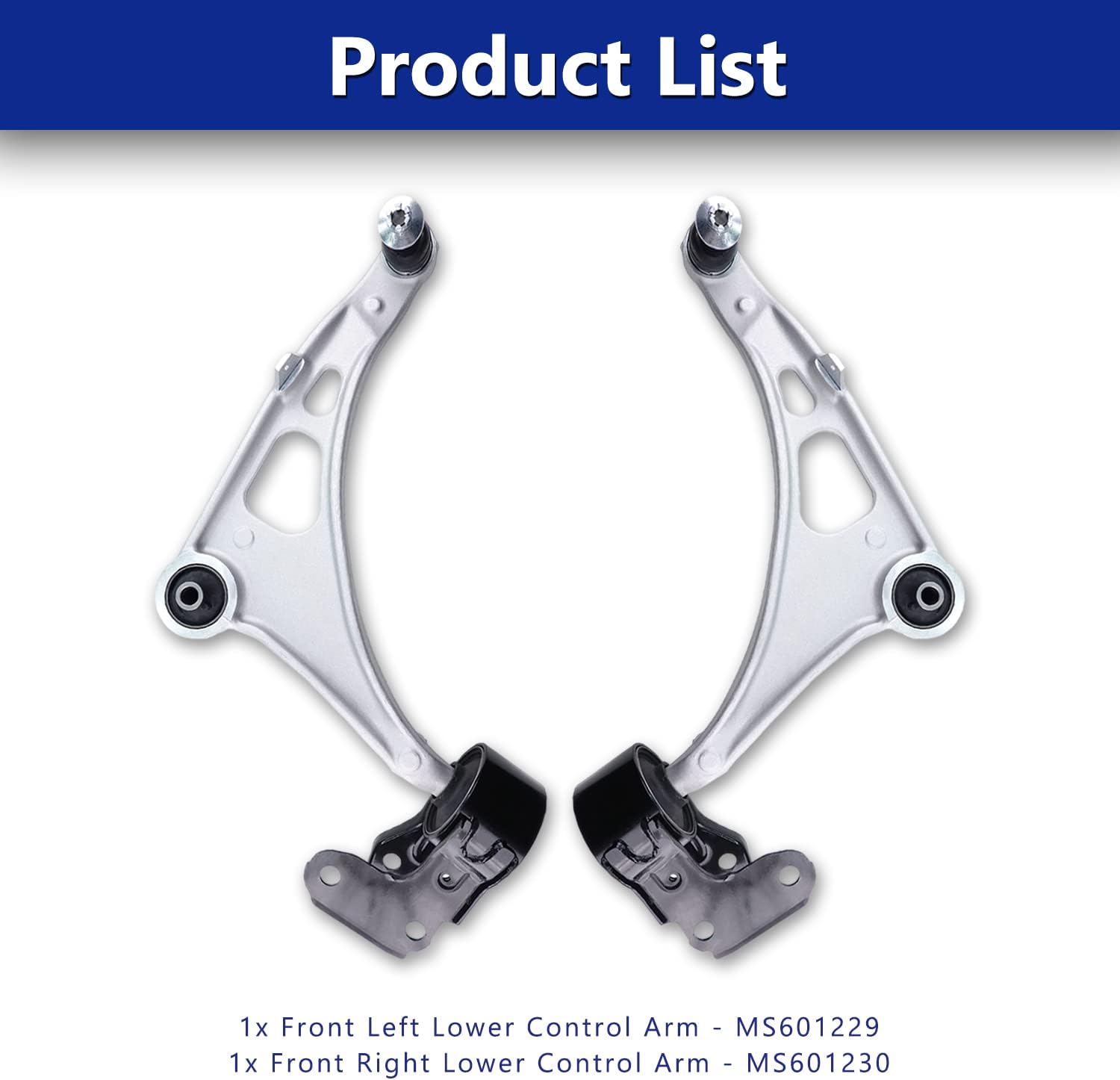 Suspension Kit, Replacement For Front Lower Control Arm With Ball Joint Compatible With 2016-2021 Honda Pilot, 2014-2020 Acura MDX, 2019-2021 Honda Passport