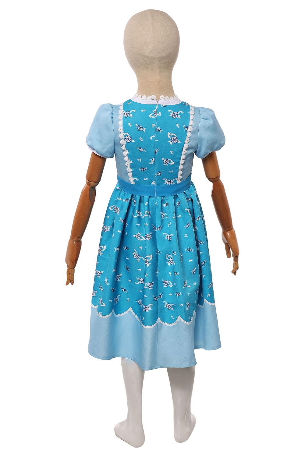 Disfraz de Holly Wheeler Strange Holly Azul Vestido Marrón Capa Capucha Disfraz Carnaval Halloween