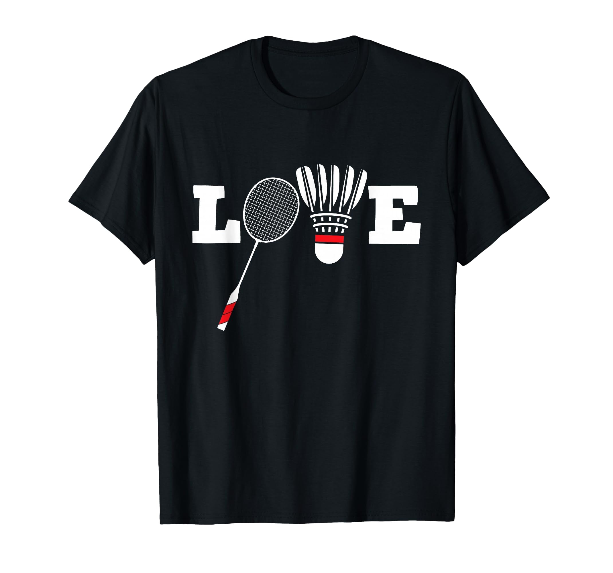 Love Badminton Player Lover Athletic Shuttlecock T-Shirt
