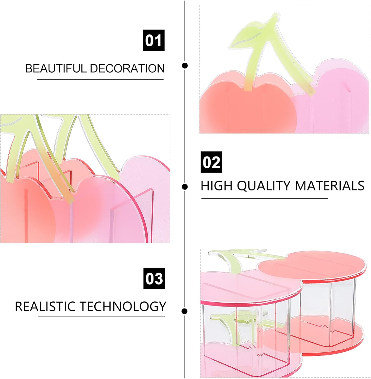 NUOBESTY Acrylic Pen Holder 6.02X4.92X2.16In Desktop Small Vase and Stationery Storage Box Multifunctional Organizer for Office and Home Decor