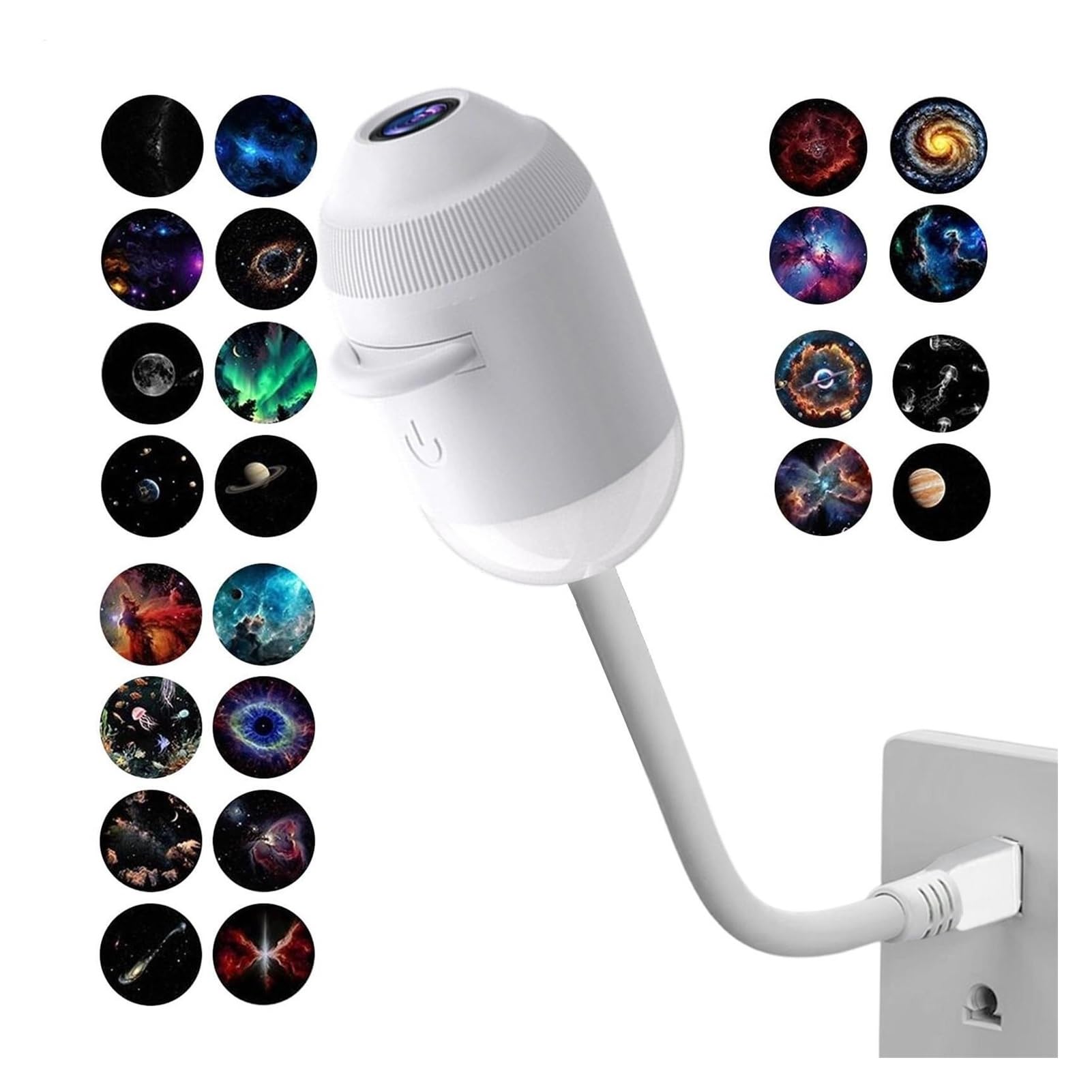 Proiettore Galaxy Star Da 24 Diapositive, Compatibile Con Universal, Home | Luce notturna ambientale mini USB 2 in 1 con cielo stellato for dormire e decorare la camera da letto