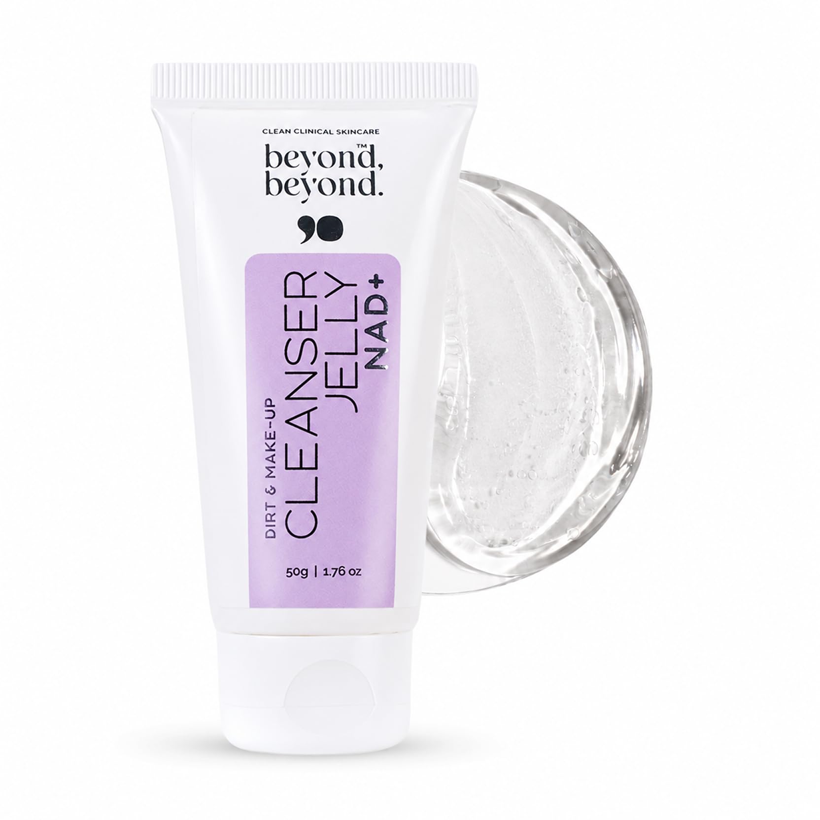 BEYOND BEYOND 50g Dirt & Makeup Cleanser Jelly with NAD+, Milky Gel-to-Milk Makeup Remover, Gently Dissolves Dirt, SPF & Waterproof Makeup, Hydrating, Non-Stripping, Barrier-Safe, For All Skin Types-image-2