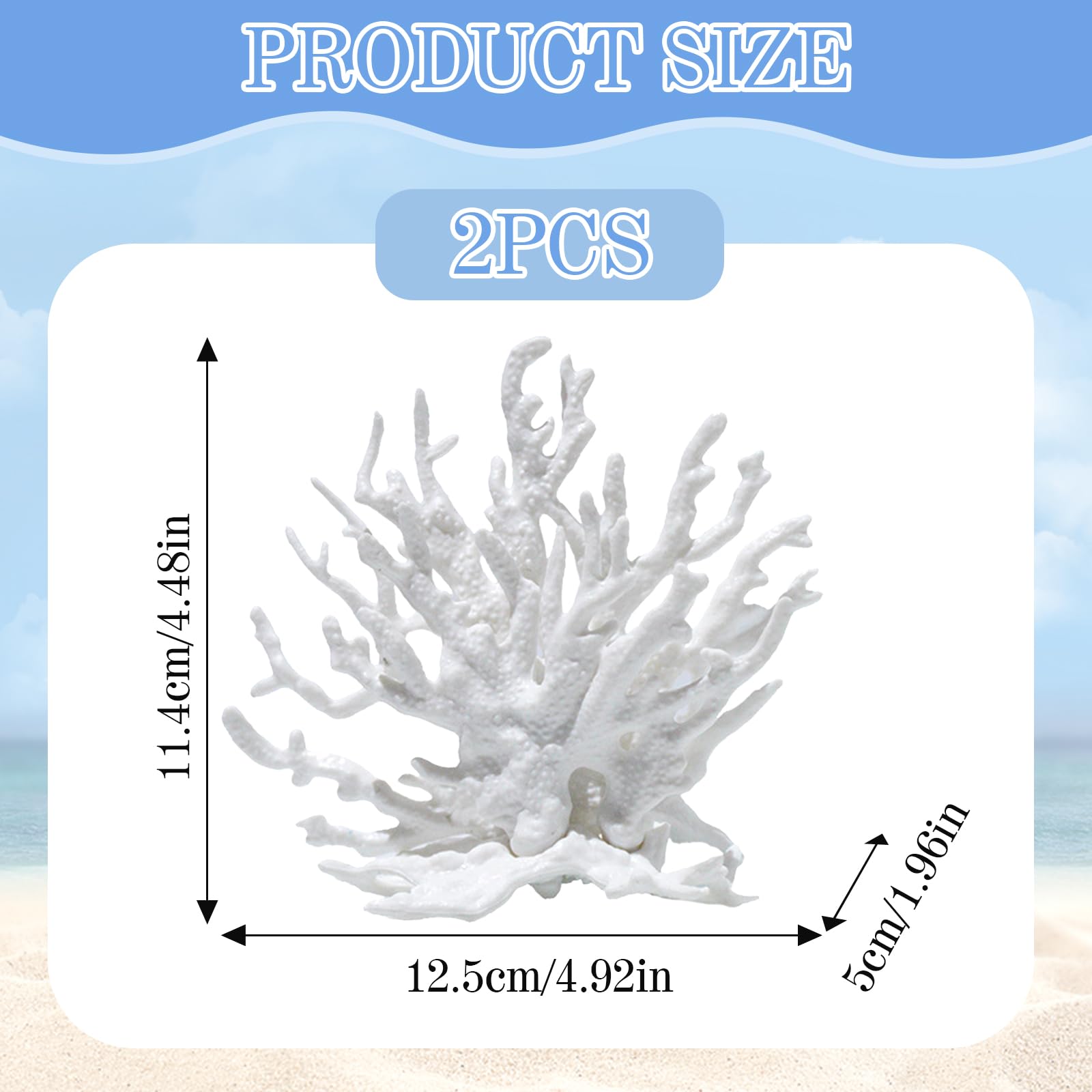 2 Pièces Simulation Corail Decoration Aquarium Poissons, Cachette Artificielle Plante Aquarium pour Animaux de Compagnie Jouer et se Reposer pour des Terrariums Marins d'eau Douce
