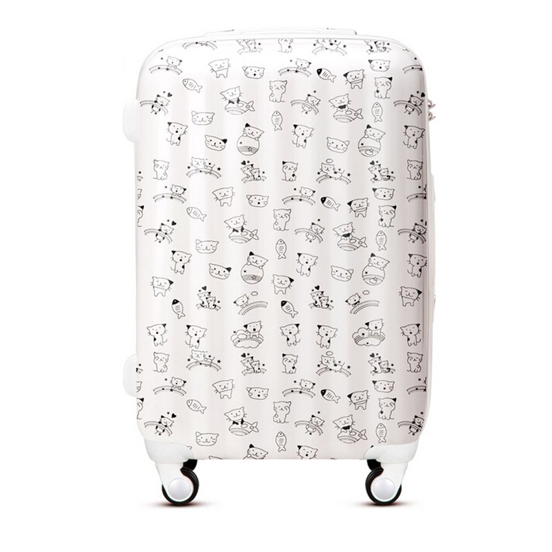 14 18 20 Inch Rolling Expandable Carry-on Print Cats White PPX-TY131