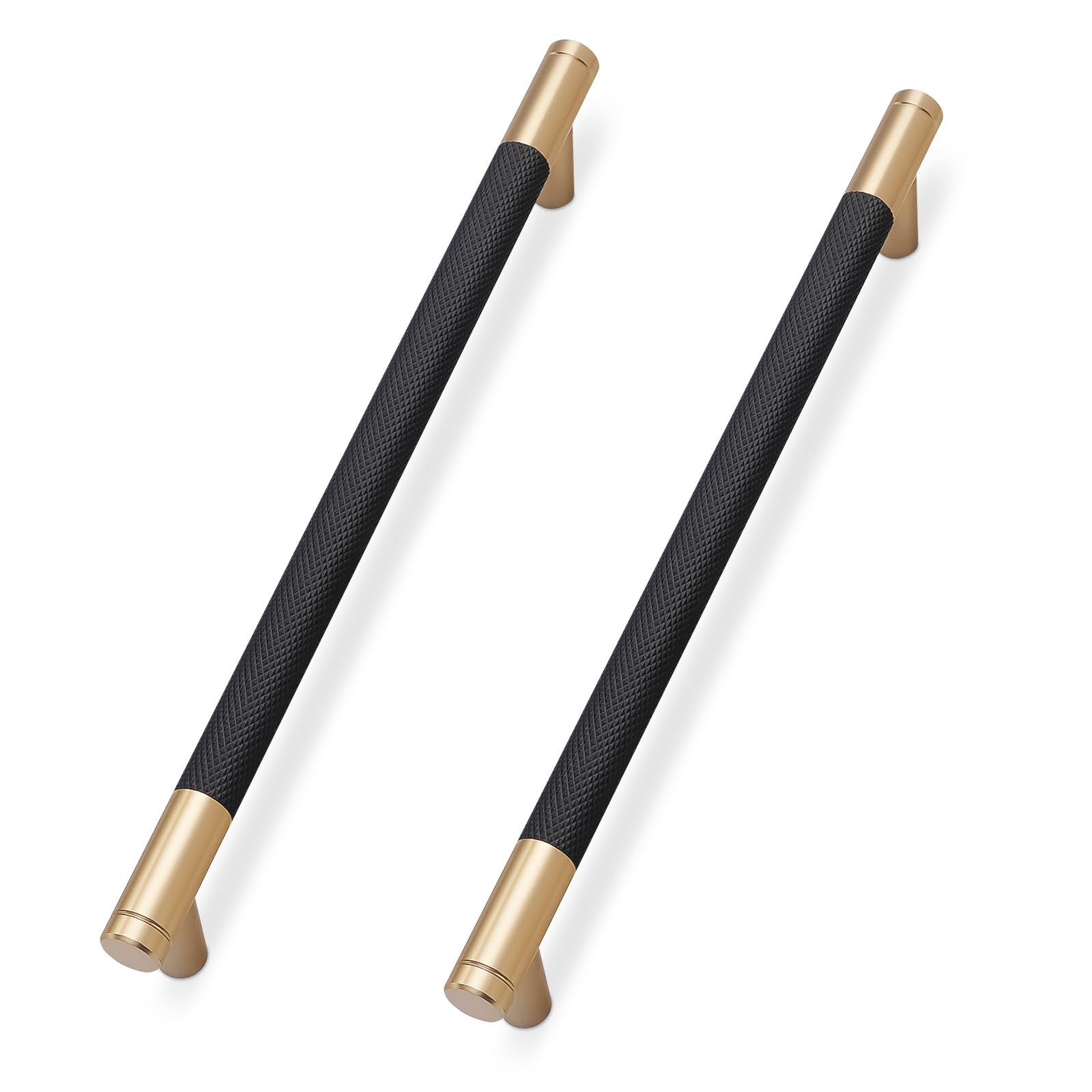 10 Pack Matte Black and Champagne Bronze Cabinet Pulls knurled 5 Inch Hole Centers Kitchen Cabinet Handles Drawer Pulls Cabinet Hardware — Amazon image 9