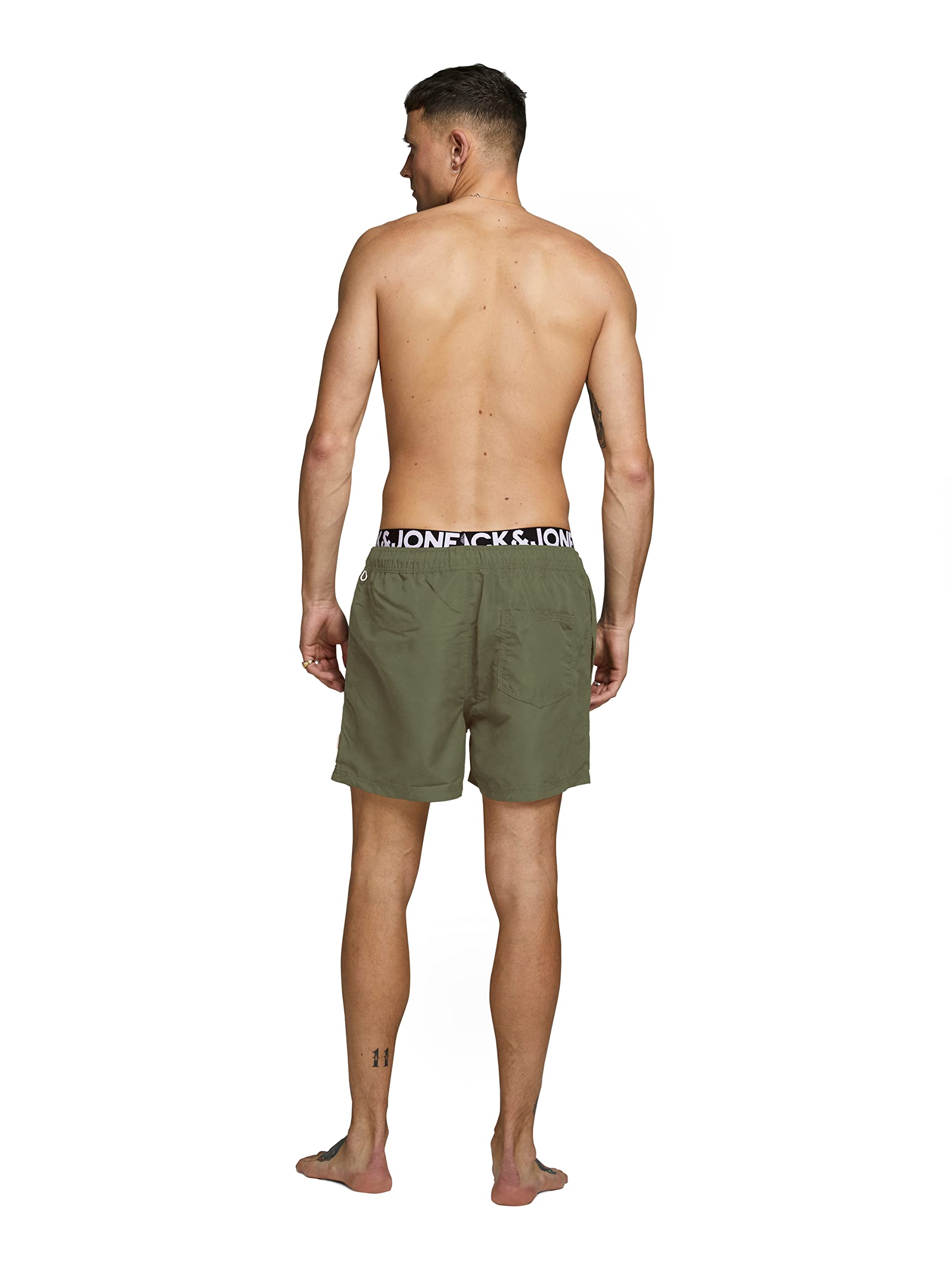 Jack & Jones Jjiaruba AKM Db WB Solid Jjswimshorts Bañadores Ajustados para Hombre Hombre