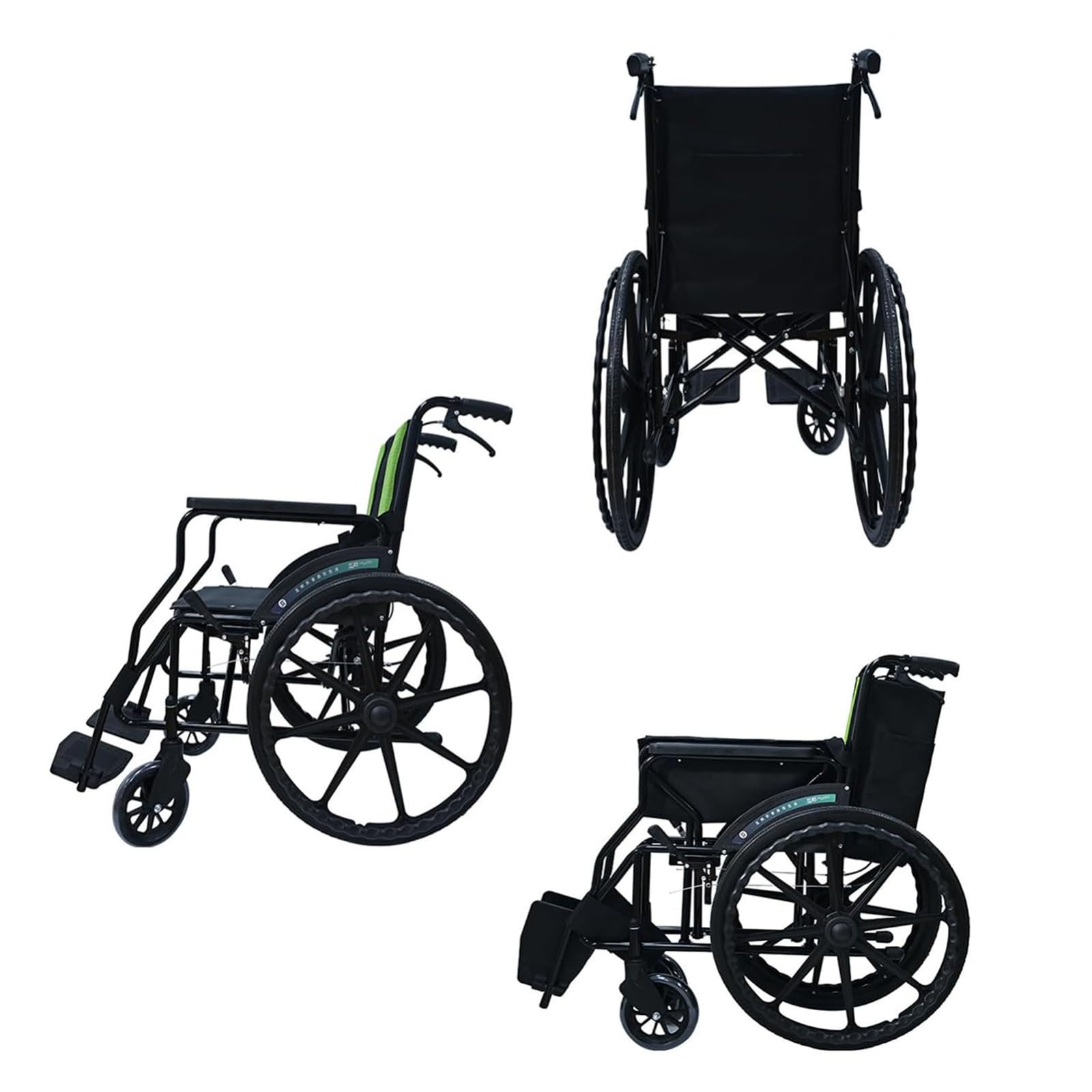 Silla De Ruedas Plegable,Sillas De Ruedas con Reposabrazos Y Respaldo para Adultos Óptimo para Meter En El Maletero,Silla De Ruedas Manual Plegable Ultraligera De Acero para Transporte