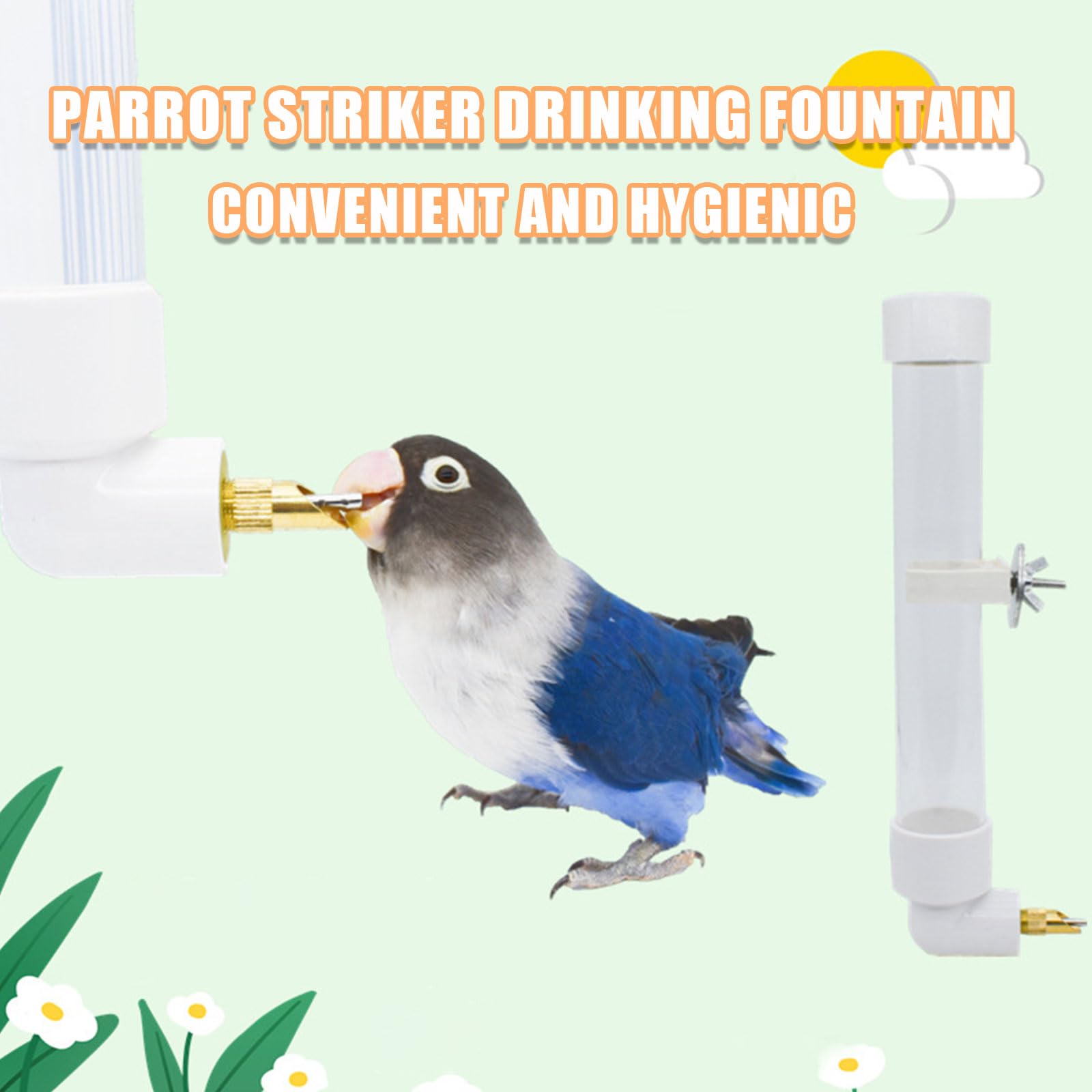 Distributeur D'eau Automatique Pour Oiseaux - Abreuvoir 125ml, ABS, Pour Perruches, Canaris, Calopsittes - Facile à Installer Et Nettoyer - 2