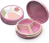 Vista 31 de Serfeymi - Pastillero pequeño con 3 compartimentos, pastillero portátil para bolso o bolsillo, estuche compacto y mini para viajes - Adecuado