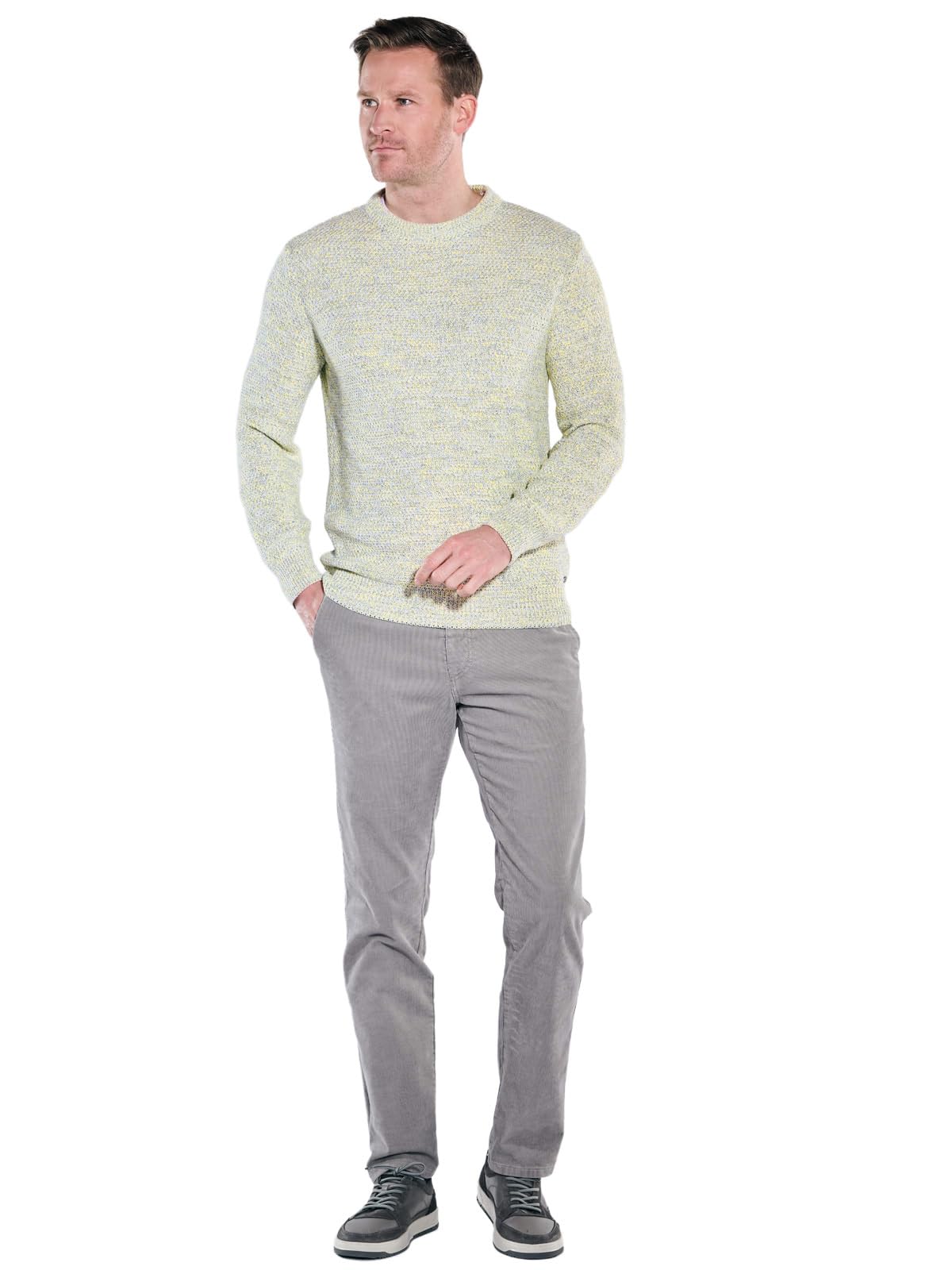 engbers Herren Pullover Rundhals, Gelb