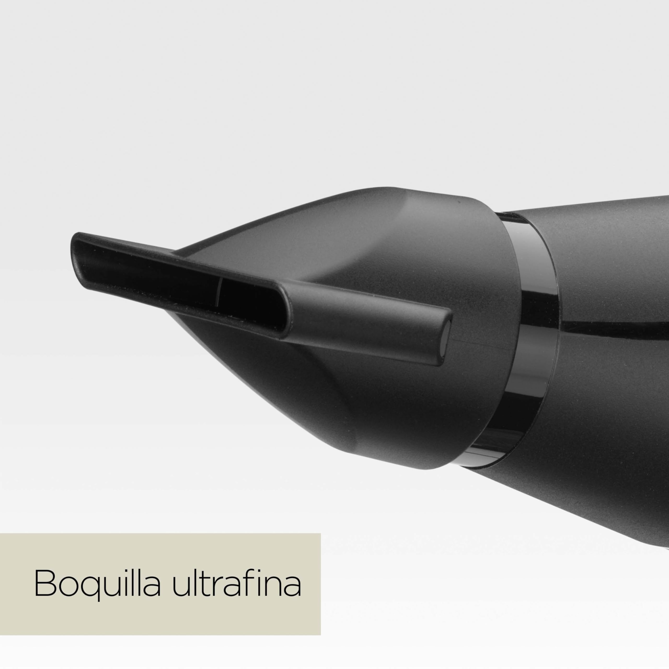 BaByliss Secador de Pelo Shine Pro 2200 – Tecnología iónica, 2200 W, Antiencrespamiento, Difusor y Boquilla Concentradora, Fabricado en Italia, Negro, 6713DE