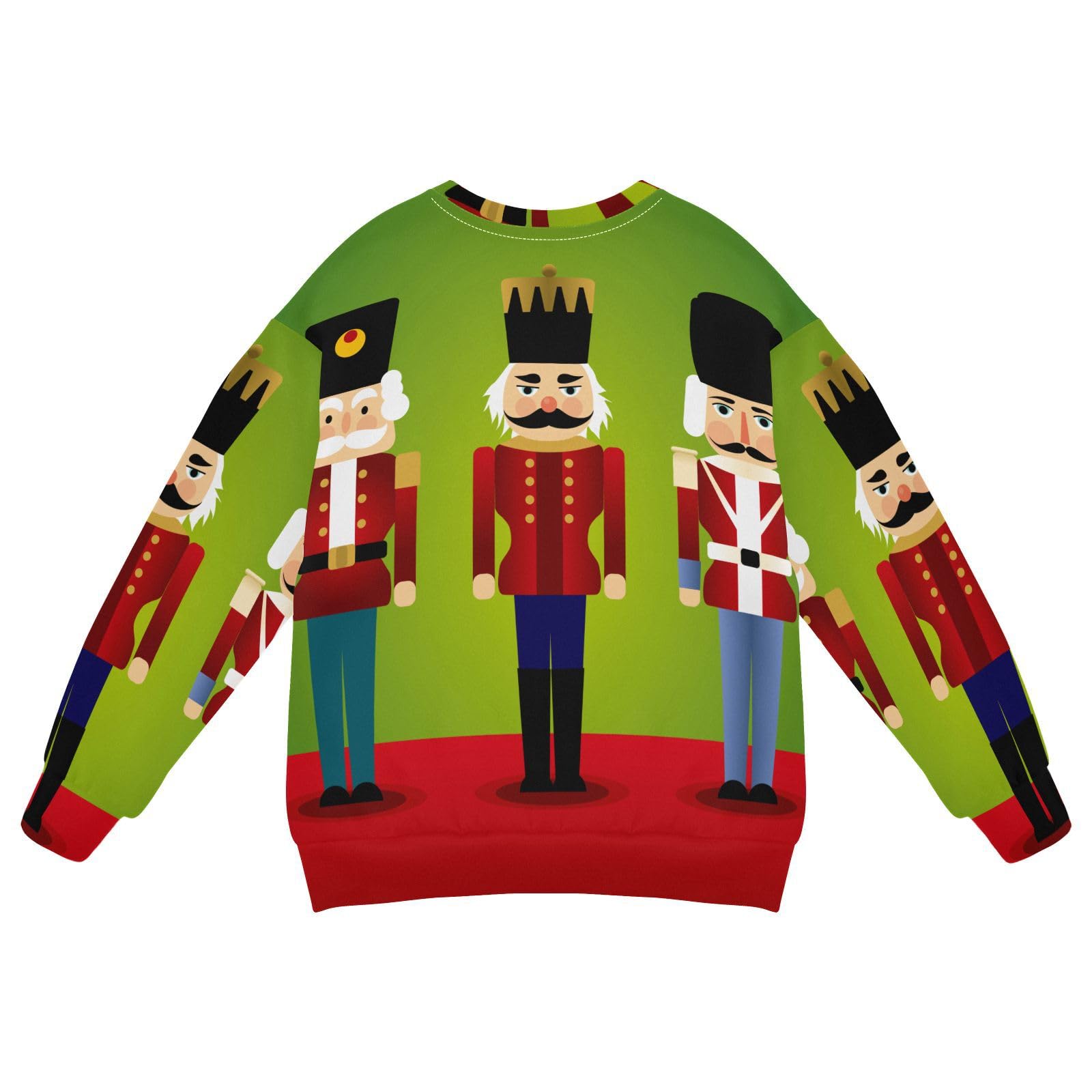 Aflyko Kids' Sweatshirt Nutcracker Trio Soldier Toddler Infant Long Sleeve Shirt Adorable Tops All-Over Print Cute Winter Holiday Festive Outfit, 5T Multicolored