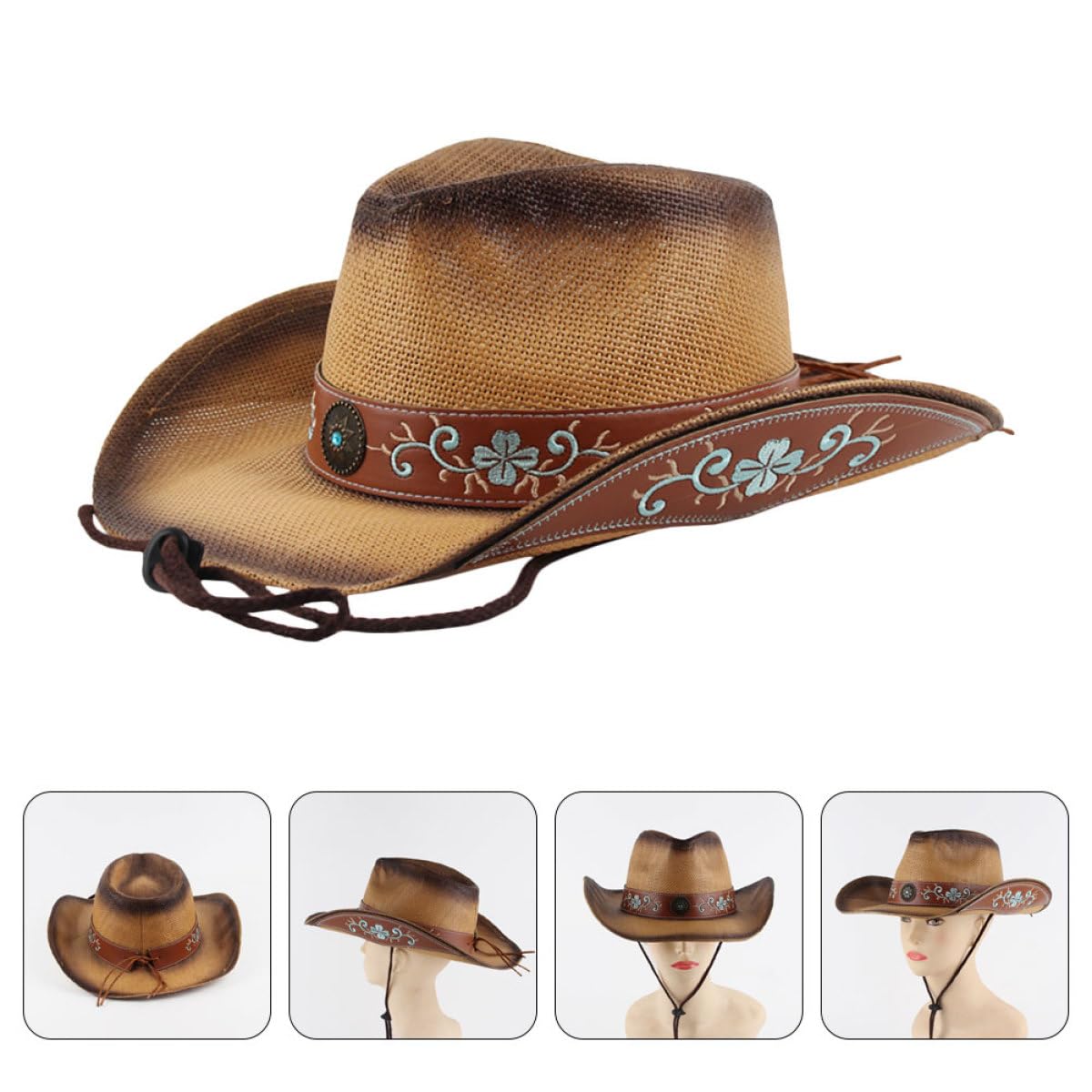 Sombrero Talla M 56-58cm de ala Ancha de Verano, para Mujer
