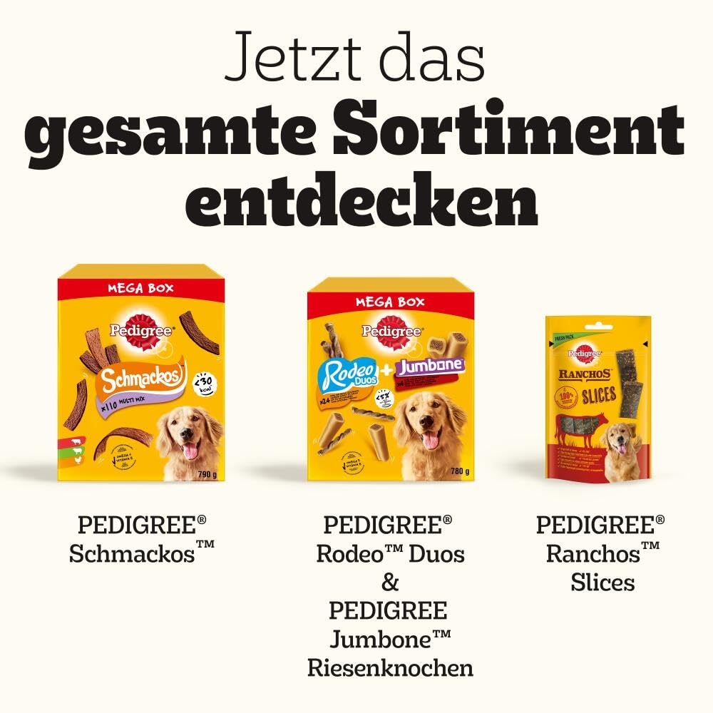 Pedigree Jumbone Riesenknochen Mittelgroß Rind & Geflügel Geschmack Hundesnack 12 x 2 Stück