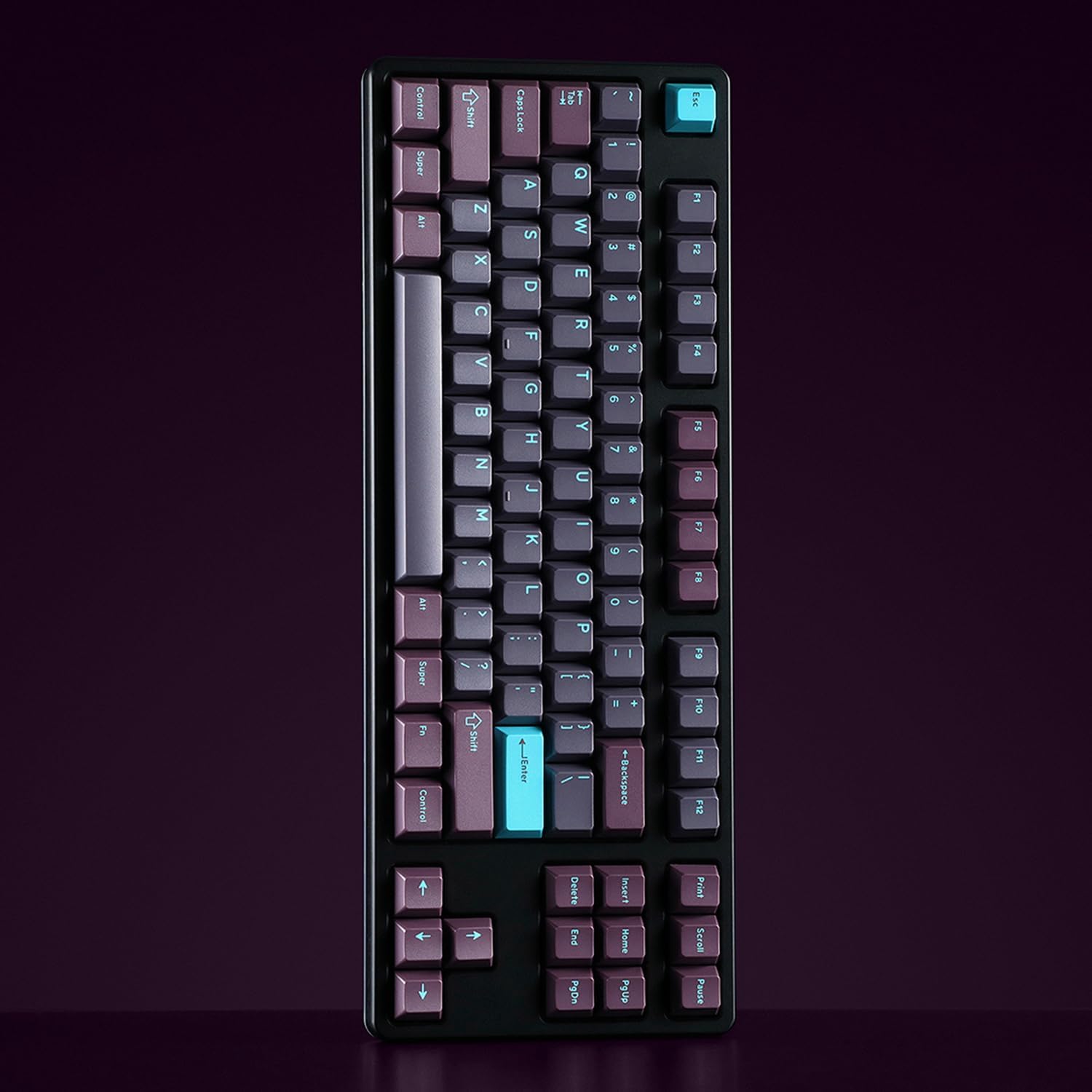 Drop DCX Violac Keycap Set, Doubleshot ABS, Cherry MX Style Keyboard Compatible with 60%, 65%, 75%, TKL, WKL, Full-Size, 1800 layouts and More (Base Kit)