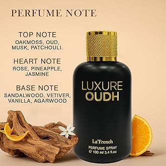 La French Luxure Oudh Perfume for Men | Long Lasting Luxury Eau De Parfum | Rich Oud, Musk, Rose & Sandalwood Notes | Premium Perfume-100ml