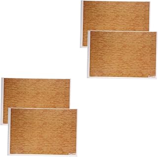 Toyvian 4 Pçs Piso De Casa De Boneca Acessórios Para Casa Minúscula Casa Em Miniatura Papel De Revestimento De Casa De Boneca Descascar E Colar Adesivo De Piso Adesivos De Azulejo