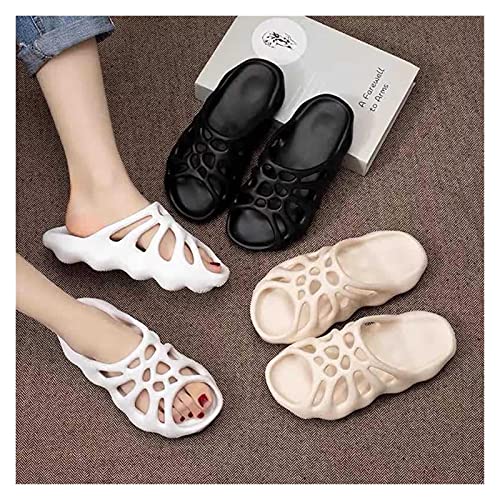 Slippers Summer Fashion Hollow Out Slippers Unisex Beach ​Sandals Water Shoes Bottom Heightening Indoor Couple Slippers Men's Shoes (Color : Black, Shoe Size : 44-45(270mm))3