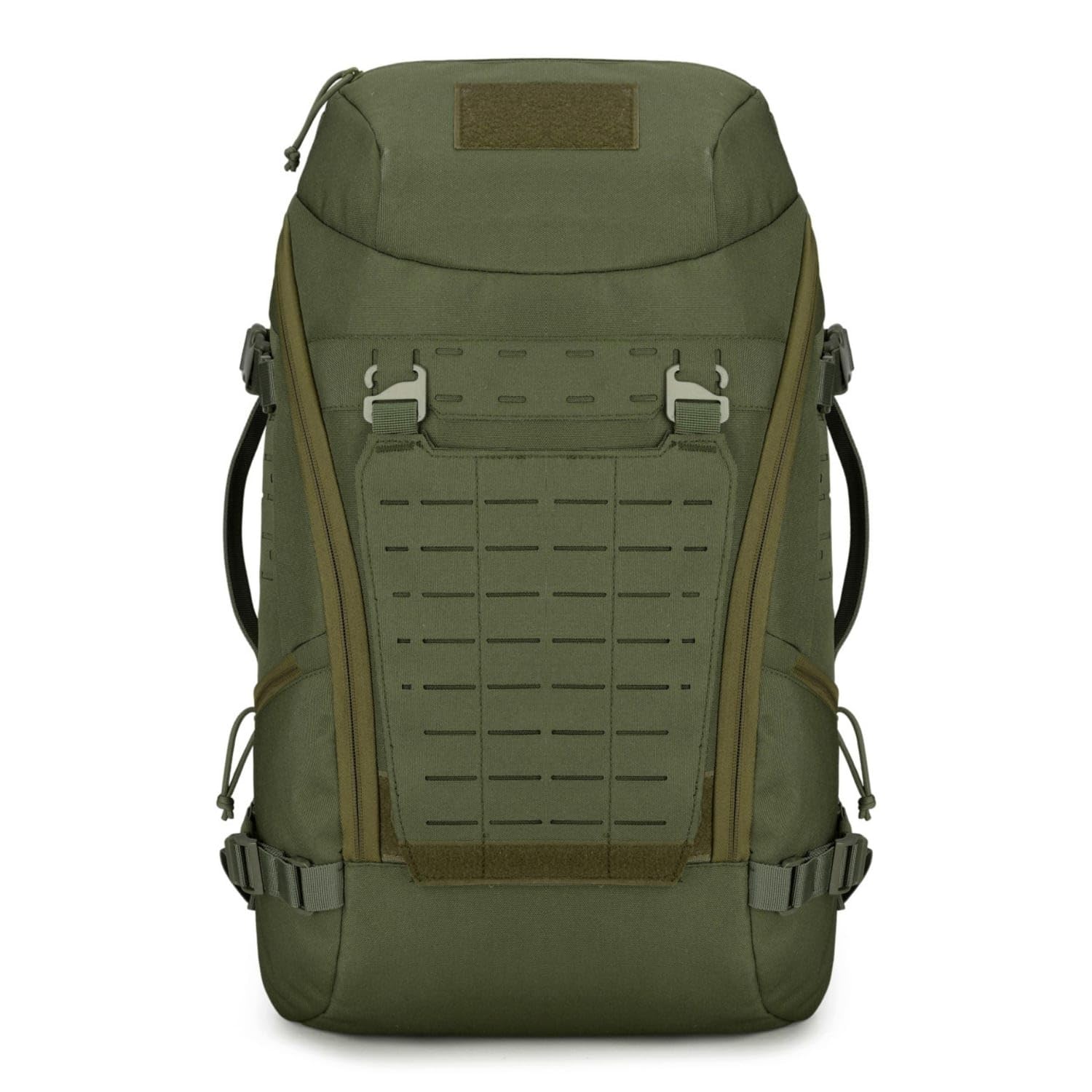 Compression Straps Hiking Backpack Padded Outdoor Backpack Zippered Daypack Structured for Hikers, Travelers, Commuters, Camping, Commuting, Green-image-1