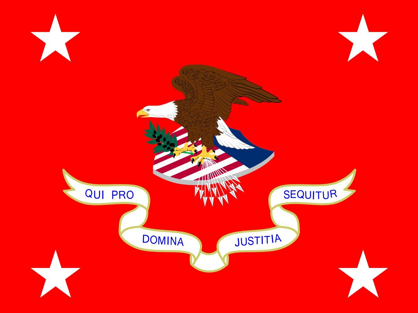 Drapeau United States Solicitor General grand paysage aux finitions premium