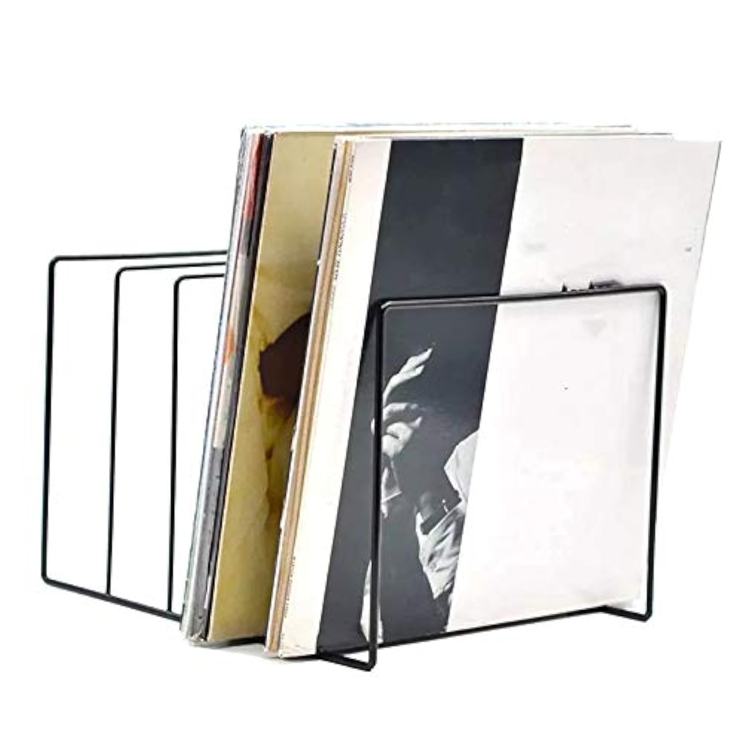 Liseng Metal Vinyl Record Display Shelf Turntable Shelf Exhibit Stand Holder B