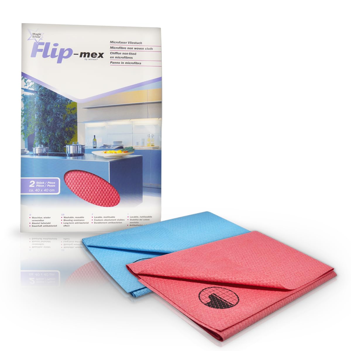 Panno In Microfibra Per Vetri Flip-Mex 50x70cm - Pulisce Senza Prodotti, 2 Pezzi - Foto 6