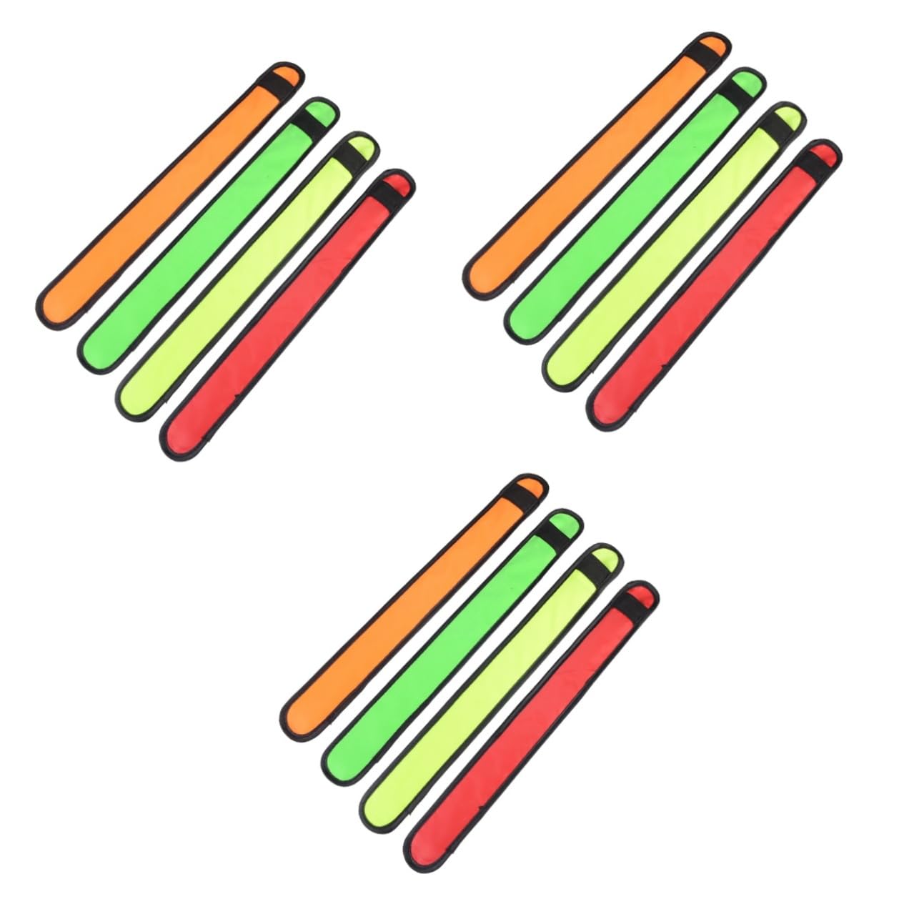 ifundom 3sets LED Luminous Wristband Glow Bracelets LED Festival Accessories LED Running Bands Running LED Armband Luminous Slap Bracelets LED Slap Bracelets LED Armband for Running 4pcs*3