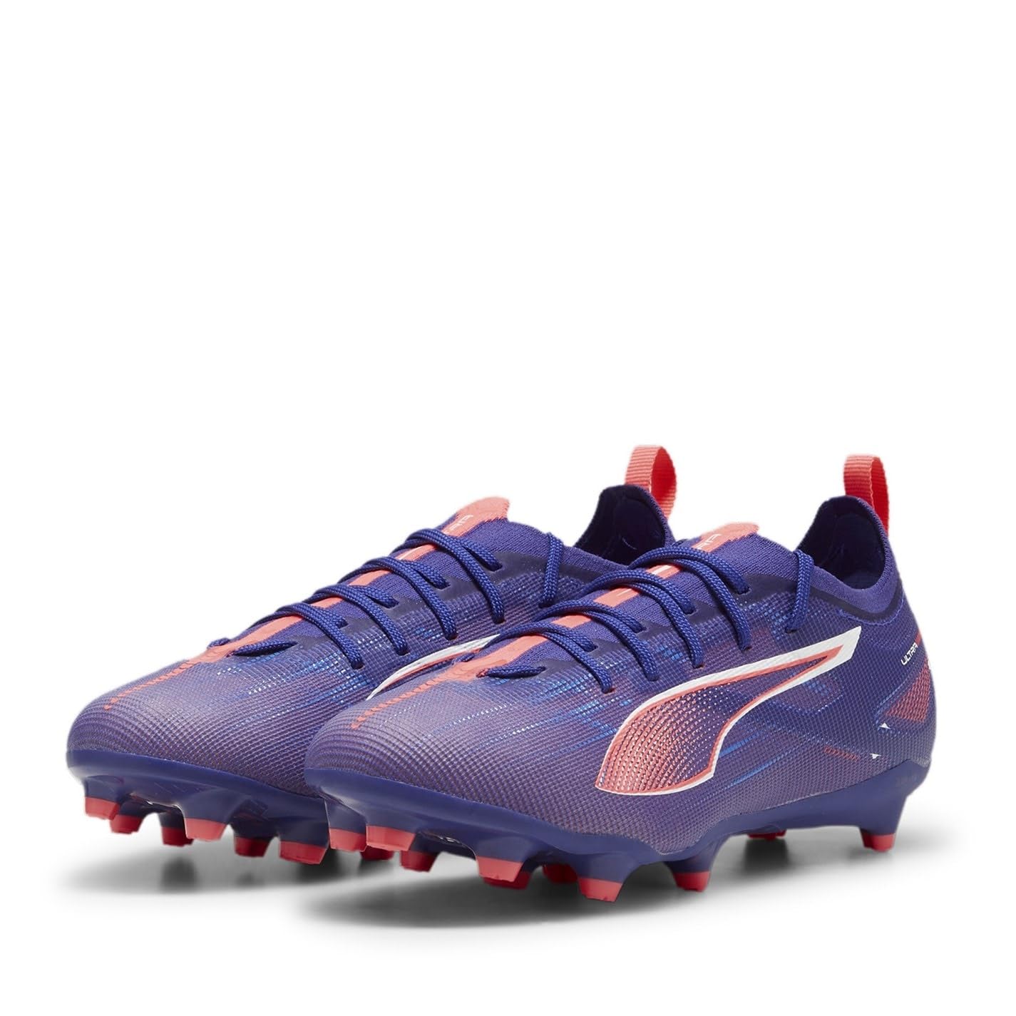 PUMA Unisex Youth Ultra 5 PRO FG/AG JR Soccer Shoe, Lapis Lazuli-PUMA White-Sunset Glow, 4 UK