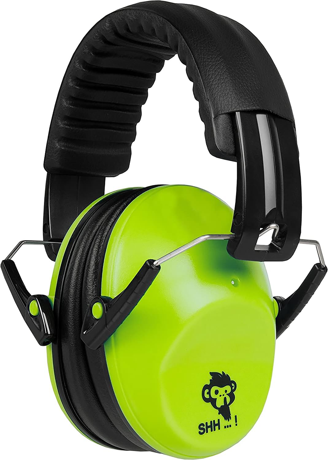 ACE SHH...! Children's hearing protection - foldable ear defenders - compact ear protectors for girls and boys - Lime