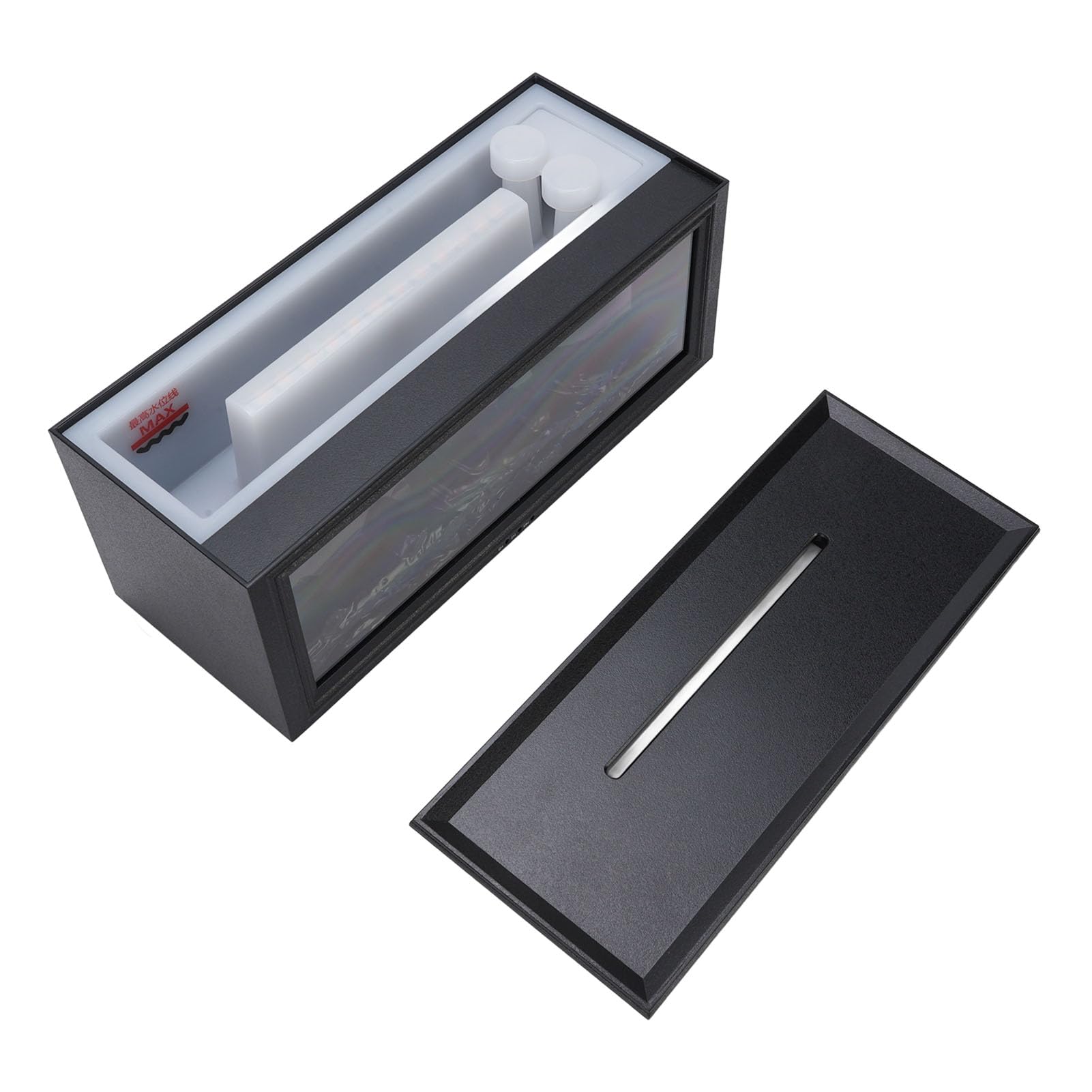 AUNMAS Diffusore di Aromaterapia per Camino, Diffusore di Oli Essenziali a Ultrasuoni da 280 Ml con Telecomando, 7 Luci Colorate e Spegnimento Automatico, Umidificatore per Casa, (BLACK)