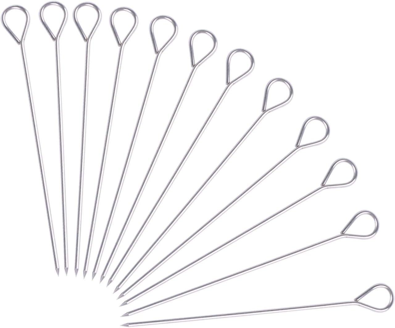 Turkey Lacers for Trussing Turkey,6 inches Stainless Steelmetal skewers,Set of 12