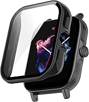 Vista 9 de Funda Lamshaw para GTS 3, carcasa rígida de policarbonato con protector de pantalla de vidrio templado compatible con Amazfit GTS 3 Smartwatch 2021