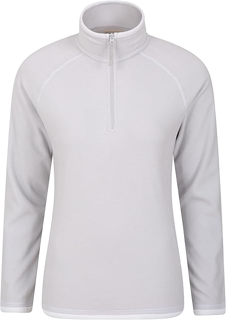Mountain Warehouse Montana Womens Microfleece - Breathable Ladies Sweater, Quick Drying Pullover, Warm Fleece Jacket, Half Zip - for Travelling, Outdoors Grey 30