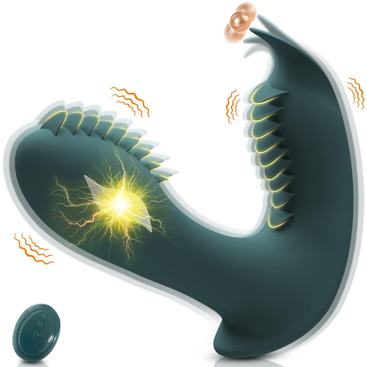 BlissJoy Wriggling Anal Butt Plug Dildo Vibrator - Prostate Massager With Remote
