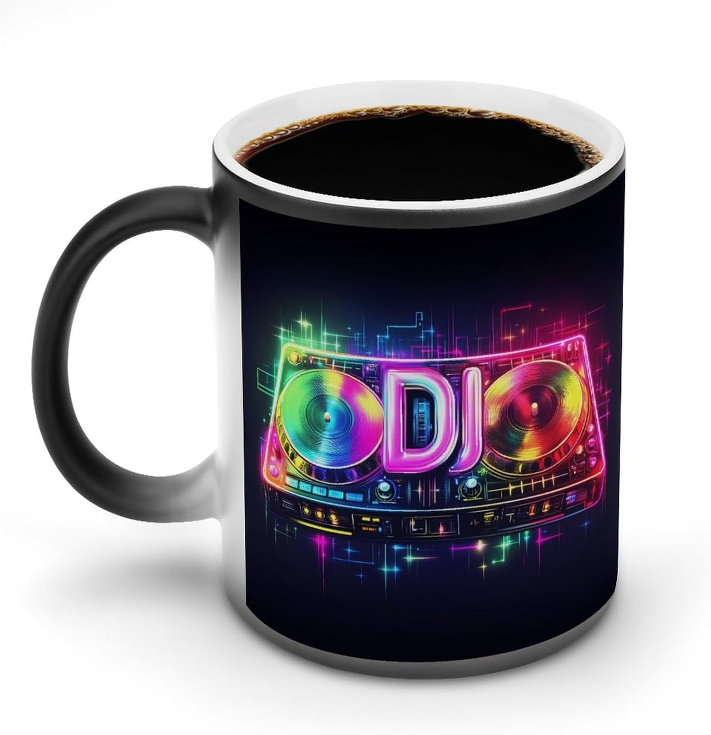 DJ Music Lover Funny Color Changing Coffee Mug Ceramic Magic Cup Personalized Discoloration Tea Mugs
