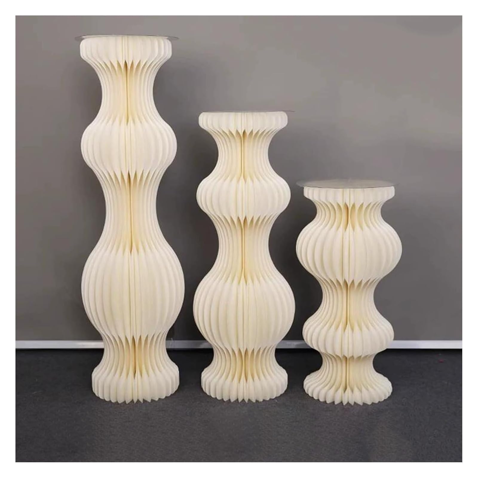 YKMYXZ plinth， 6PCS Cylinder Pedestal Stands Parties, Stand Foldable Paper Columns Display(B)