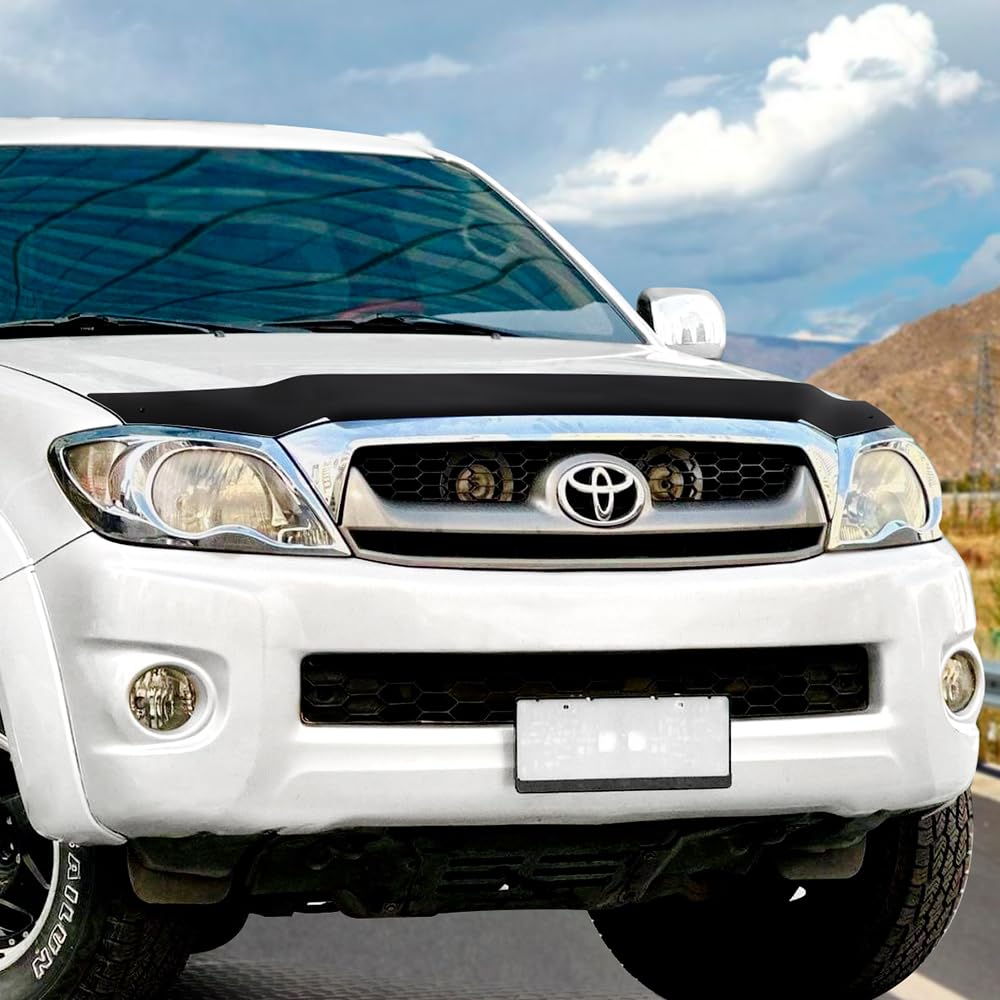 Protection de capot pour Toyota Hilux 2005-2011 Life Sol Executive - Toutes les cabines - Déflecteur de capot - Accessoires pickup - Acrylique PMMA - Résistant aux UV - Résistant aux