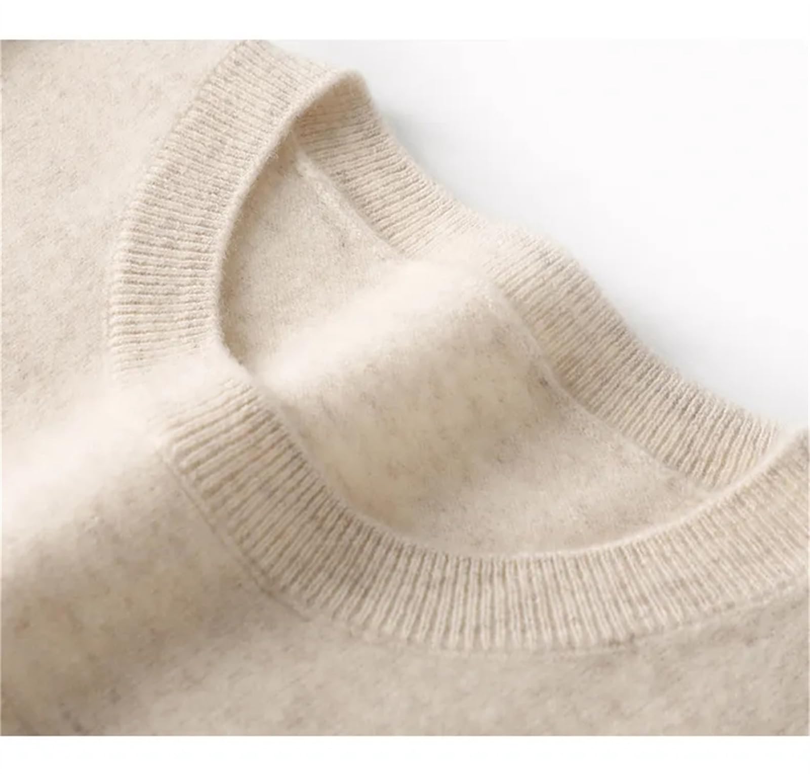 Haitpant Damen-Pullover aus 100 % Wolle, Kaschmir, Herbst, Winter, koreanischer Rundkragen, lässig, Strickjacke, Tops