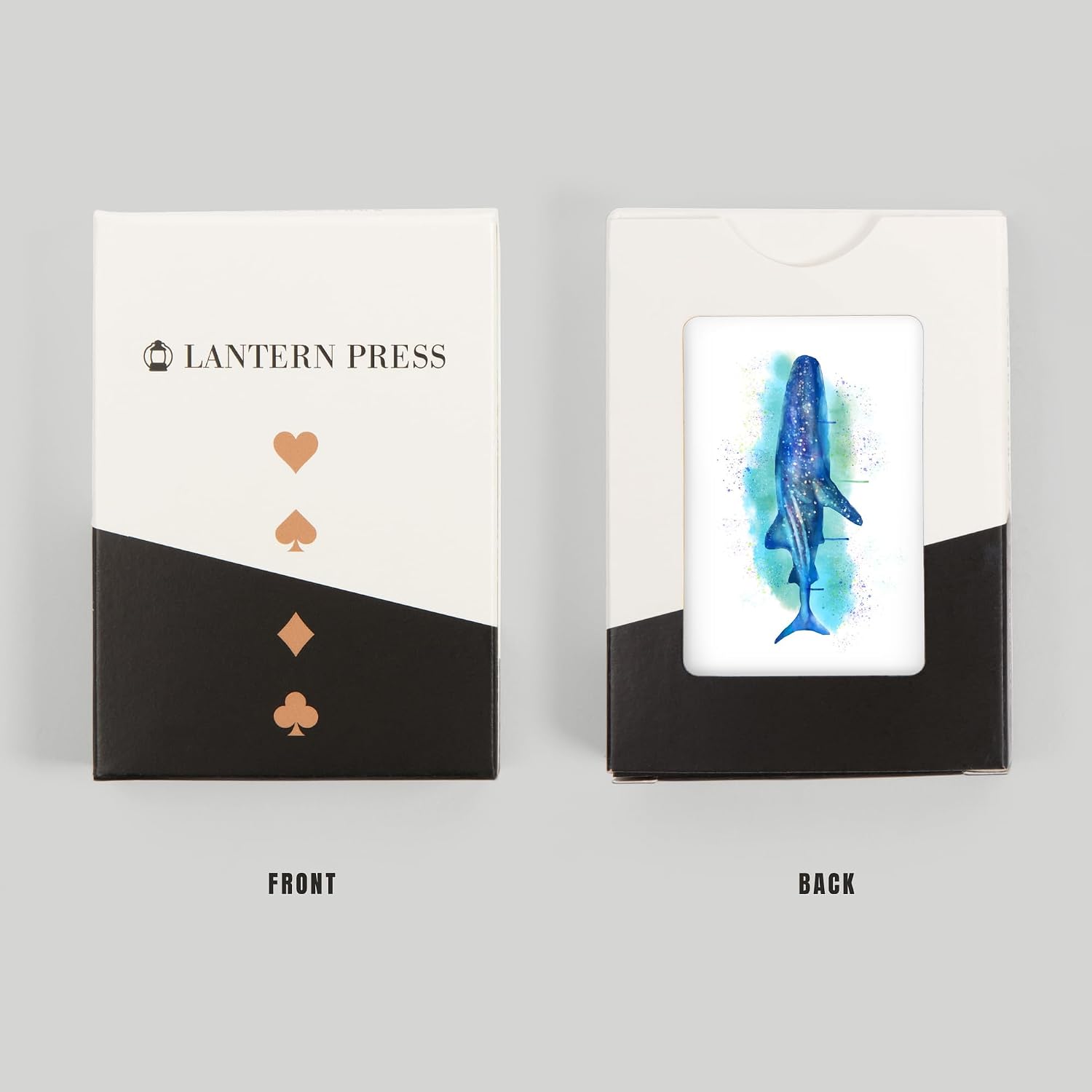 Lantern Press Whale Shark, Watercolor, 52 Playing Cards for Adults, Poker Size Card Deck