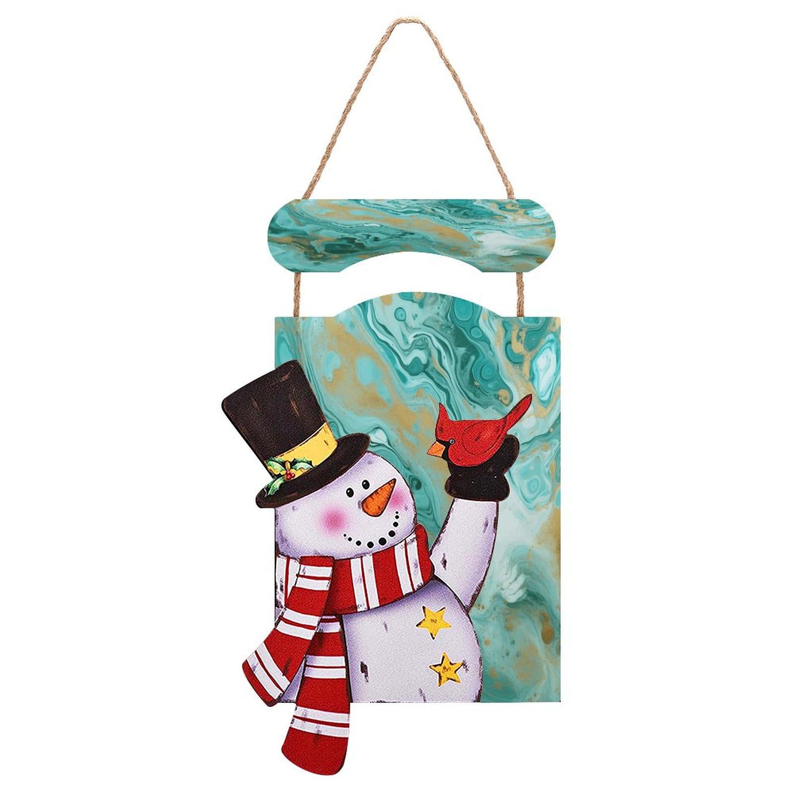 Panneau en bois bonhomme de neige pour créer une ambiance magique de Noël