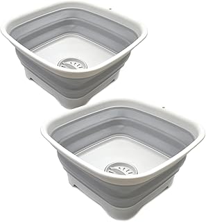 SAMMART 9.3L Collapsible Dishpan with Drainin...,