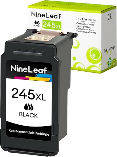 NineLeaf Cartucho de tinta remanufacturado 245 de alto rendimiento compatible con Canon PG 245XL PG-245XL Uso en impresora MX490 MG2522 MG2525