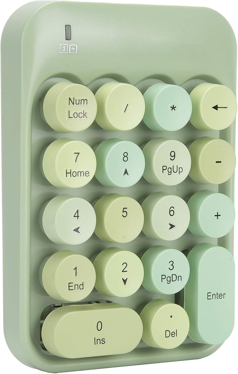 Pilipane Silent Typing,Wireless Numeric Keyboard, Longer Battery Life 2 4G Connection for Game Direction Switching Compact Numeric Keyboard, Number Pad for PC(Green)