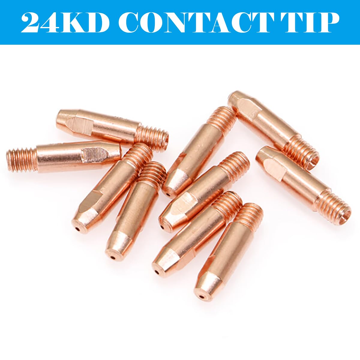Ugello Punta Saldatura, Dujelixa Ugello Power da 1,0 mm, Ugello Saldatura Manuale 24KD, 15 Pezzi Ugello Saldatura Gas M6 Ugello Mig per Accessori Pistola Saldatura MIG/MAG 24KD Parti soggette ad usura
