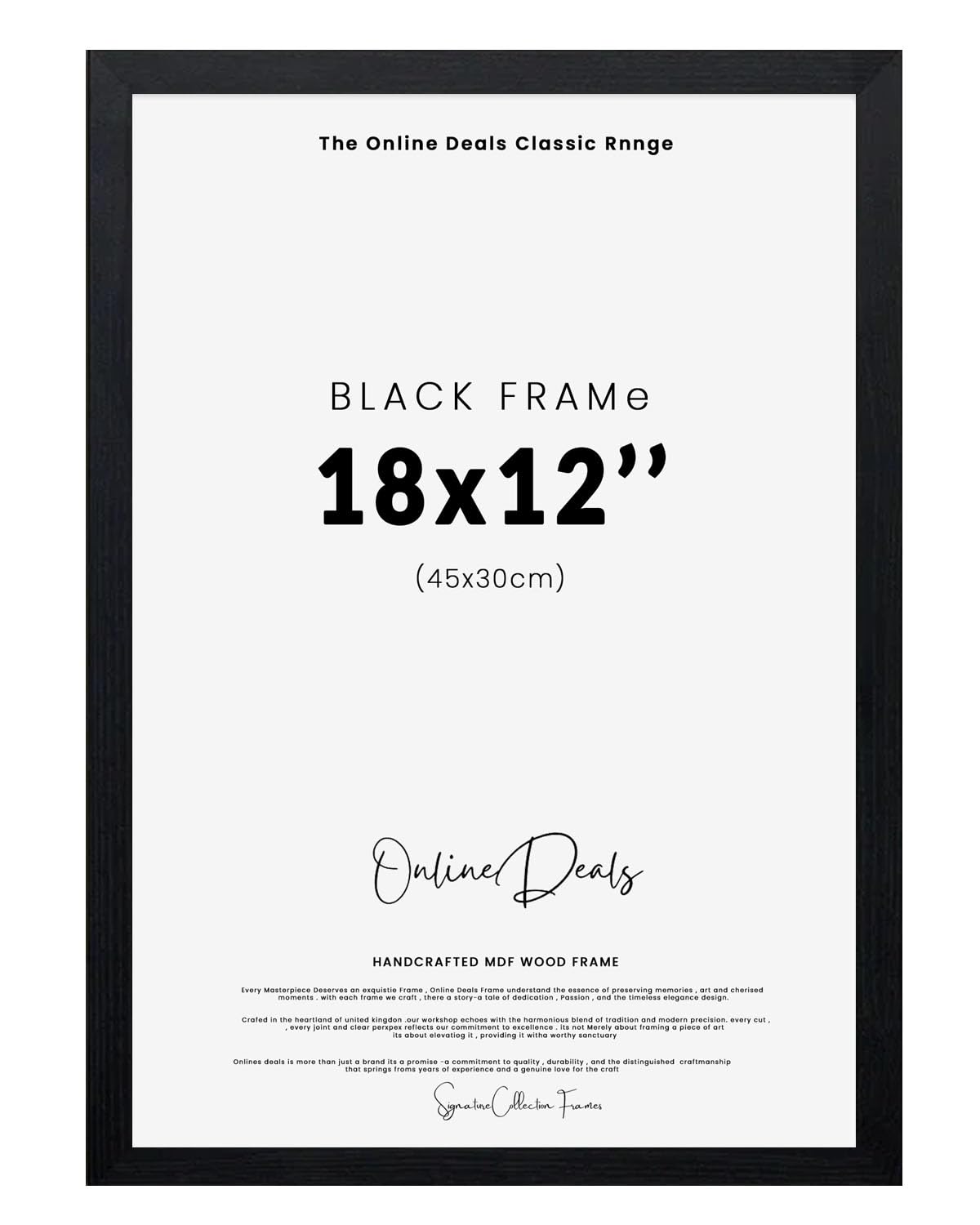 Online Deals Black | Mdf Picture Frame (45.72 X 30.48 Cm) 30.48 X 45.72 Cm For Inspirational Wall Quotes, Typography & Art Gallery, Lightweight Mdf Finish, Easy Hanging Hooks [ ]